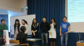 Chinese Students introduced themselves in the Talents Recommendation Part